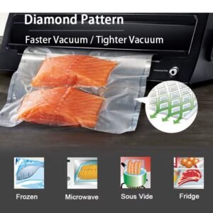 Food Vacuum Storage Packaging Bags for Vacuum Sealer Meat Fruit Vegetable Sous Vide Cooking Bag 12/15/20/25/28cm 500cm/roll - Image 3