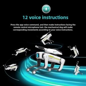 Interactive Robot Dog App-Enabled STEM Learning RC Fire Bullet Robot Dog Funny Multifunctional Smart Robotic Toy for Kids - Image 3