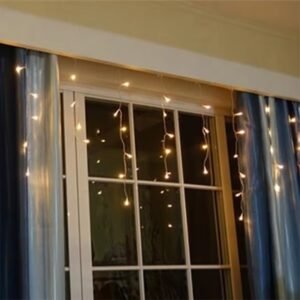 Falling String Fairy Lights Icicle Cup Coaster Attached Christmas Gadjet Curtain Icicle Lights 600 Led 5m Okled - Image 2
