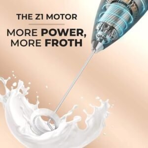 Handheld Fast Drink Mixer Kitchen Powerful Milk Frother Wand With Duracell Batteries Electric Milk Frother Rechargeable - Image 5